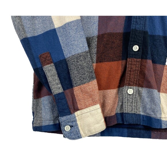 Hollister Flannel Hoodie Adult Small Red Black Button Up Sweater Outdoor Casual - Picture 3 of 13